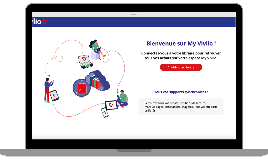 Page my vivlio - écran bibliothèque qui montre comment se déconnecter.png
